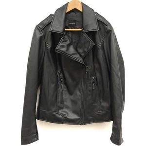 LANE BRYANT FAUX LEATHER MOTO JACKET SZ 14/16